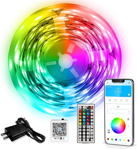 DAYBETTER LED Strip Lights 110ft 1Roll RGB Music Sync Smart App