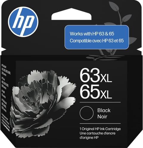 HP 63XL/65XL Black High-Yield Ink Cartridge (Replaces and Works with