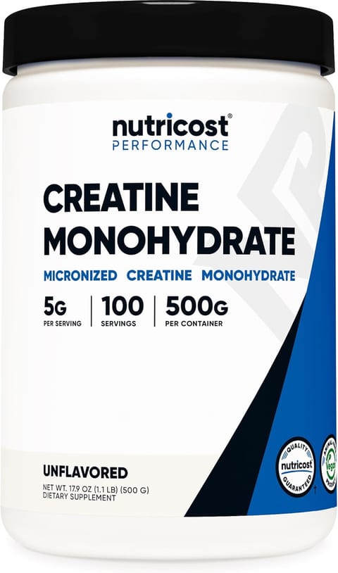 Nutricost Creatine Monohydrate Micronized Powder 500G, 100 Servings |