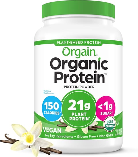 Orgain Organic Vegan Protein Powder, Vanilla Bean - 21g Plant