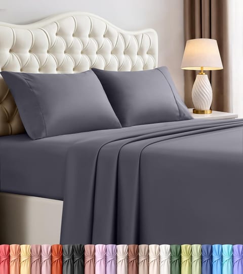 Queen Size Sheet Set – 4 Piece Bed Sheets, Soft and Breathable