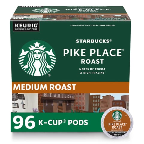 Starbucks K-Cup Coffee Pods, Medium Roast Hot or Iced Coffee, Pike