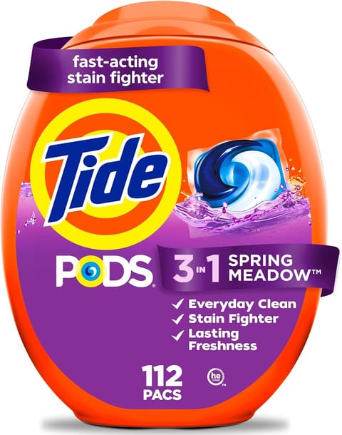 Tide PODS laundry detergent pacs, 3-in-1 Stain Remover, Odor Fighter