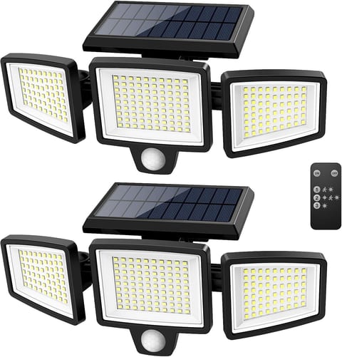 Tuffenough Solar Outdoor Lights 2500LM 210 LED Security Lights with